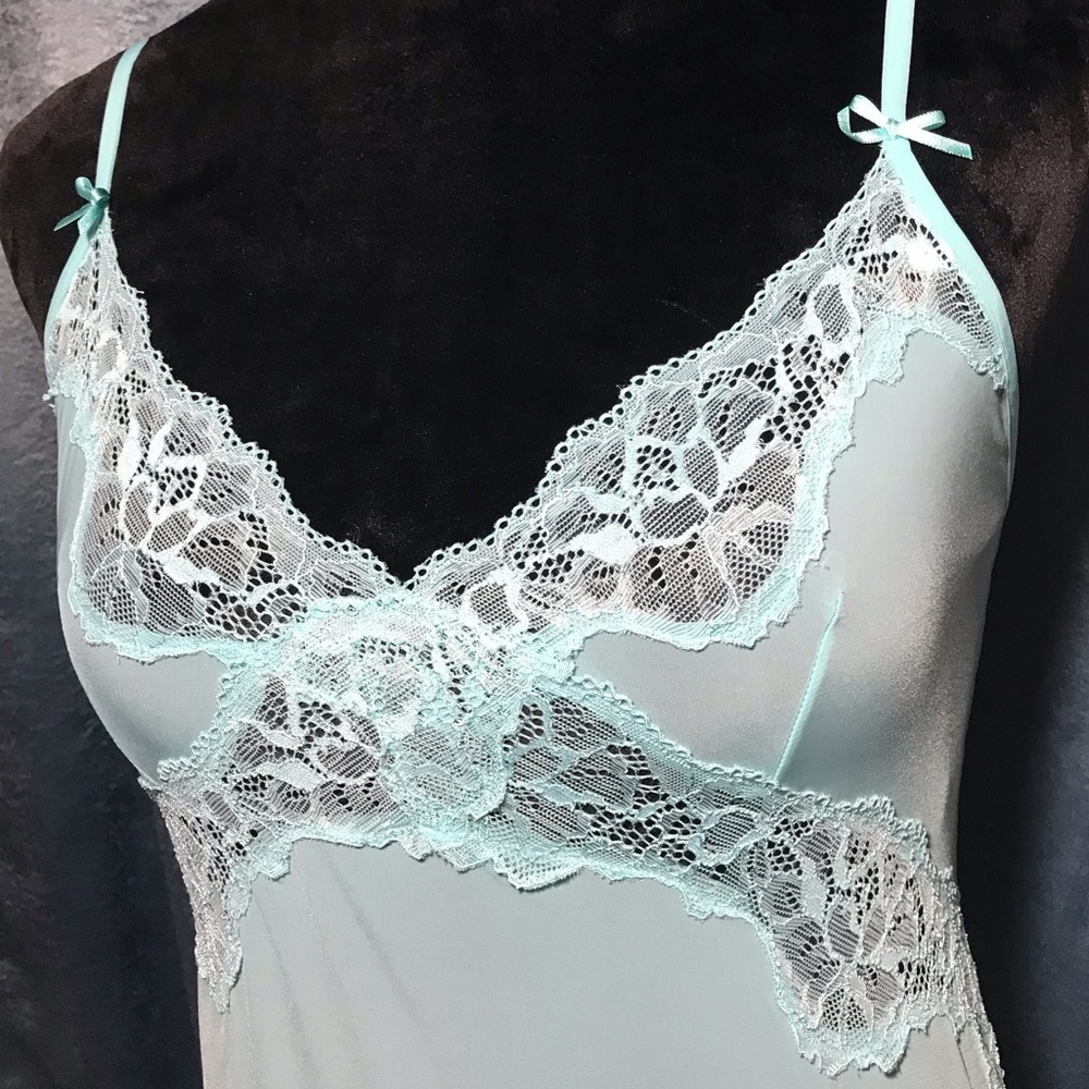 Vintage Victoria Secret Baby Blue Lace Nightgown
